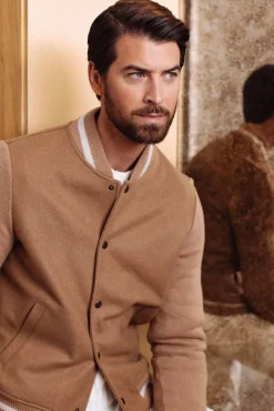 OGÉR Italian Knitwear Baseball Jacket Best Sale