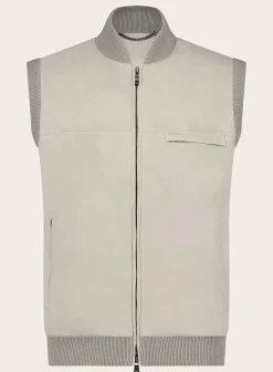 Fioroni Bodywarmer Van Suede L.Beige Flash Sale