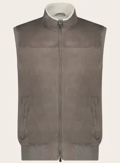 Mandelli Bodywarmer Van Suede Taupe Cheap