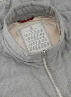 Brunello Cucinelli Bodywarmer Van Virgin Wol Grijs Flash Sale