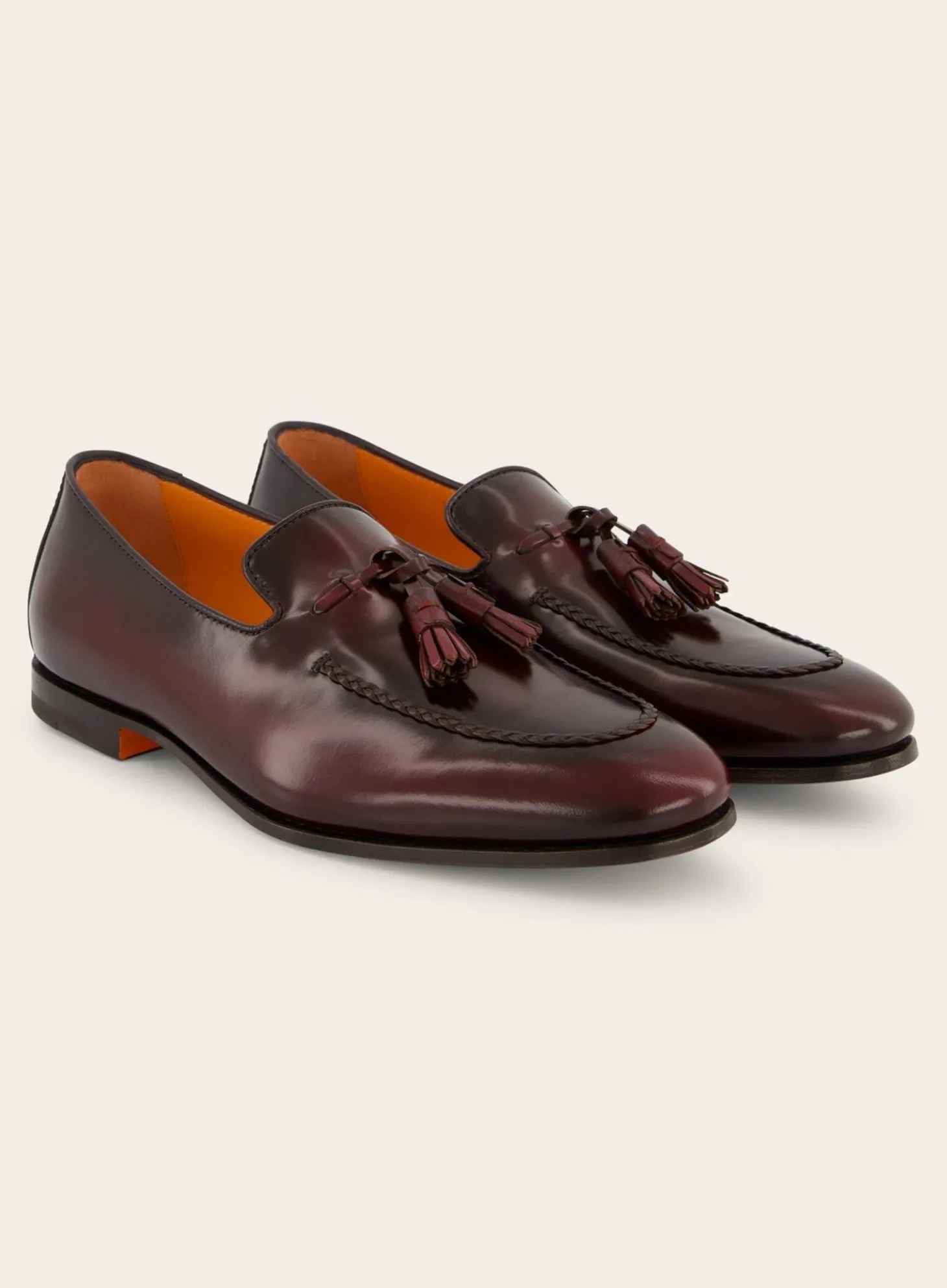 Santoni Carlos Tassel Loafers Van Leer Hot