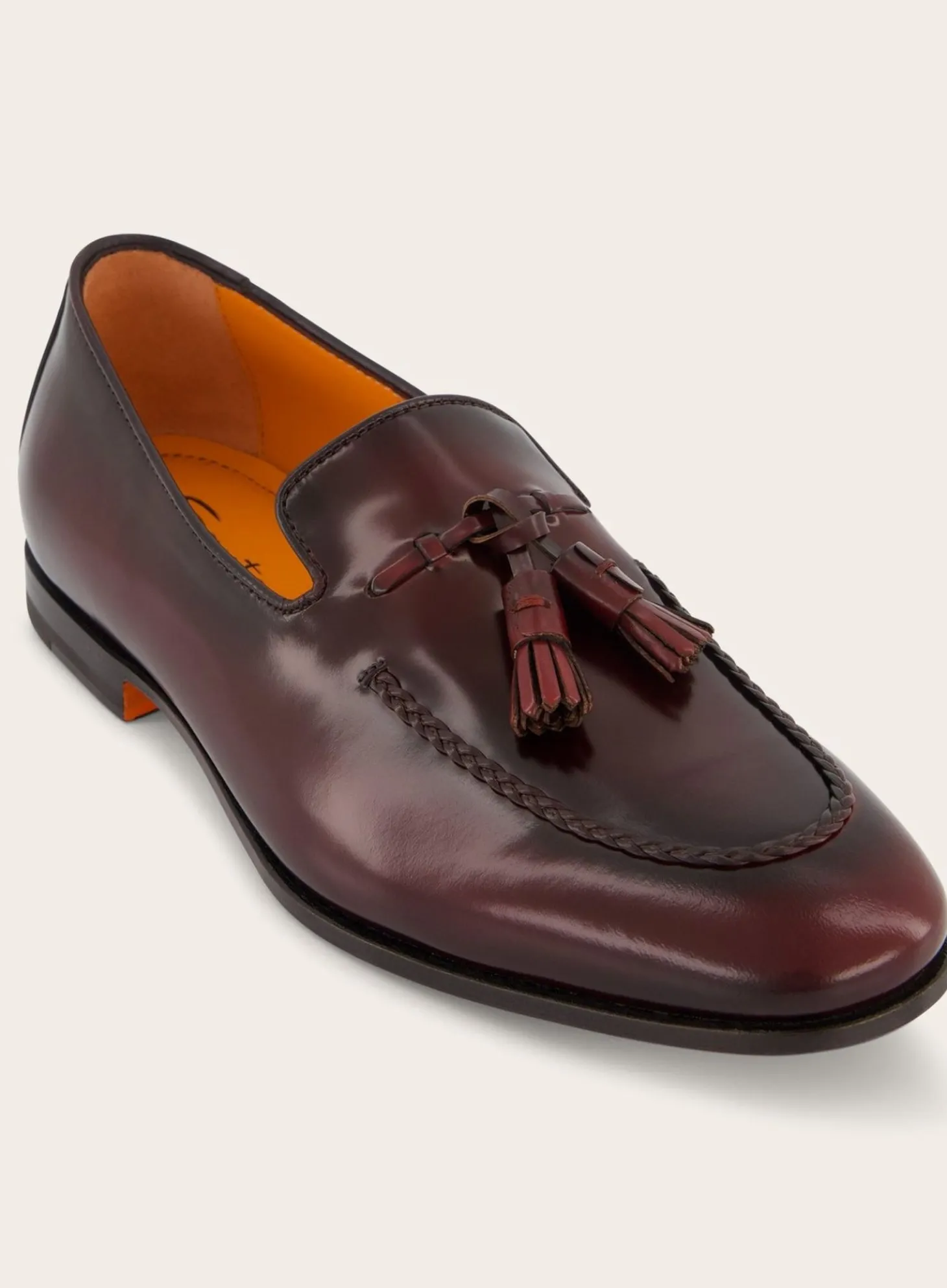 Santoni Carlos Tassel Loafers Van Leer Hot