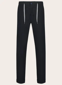 Marco Pescarolo Carraciolo Pantalon Van Wol Blue Navy Clearance