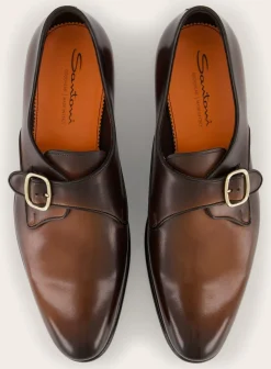Santoni Carter Gespschoenen Van Leer D.Bruin Cheap