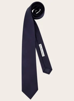 Eugenio Marinella Classic Stropdas Van Zijde Blue Navy Store