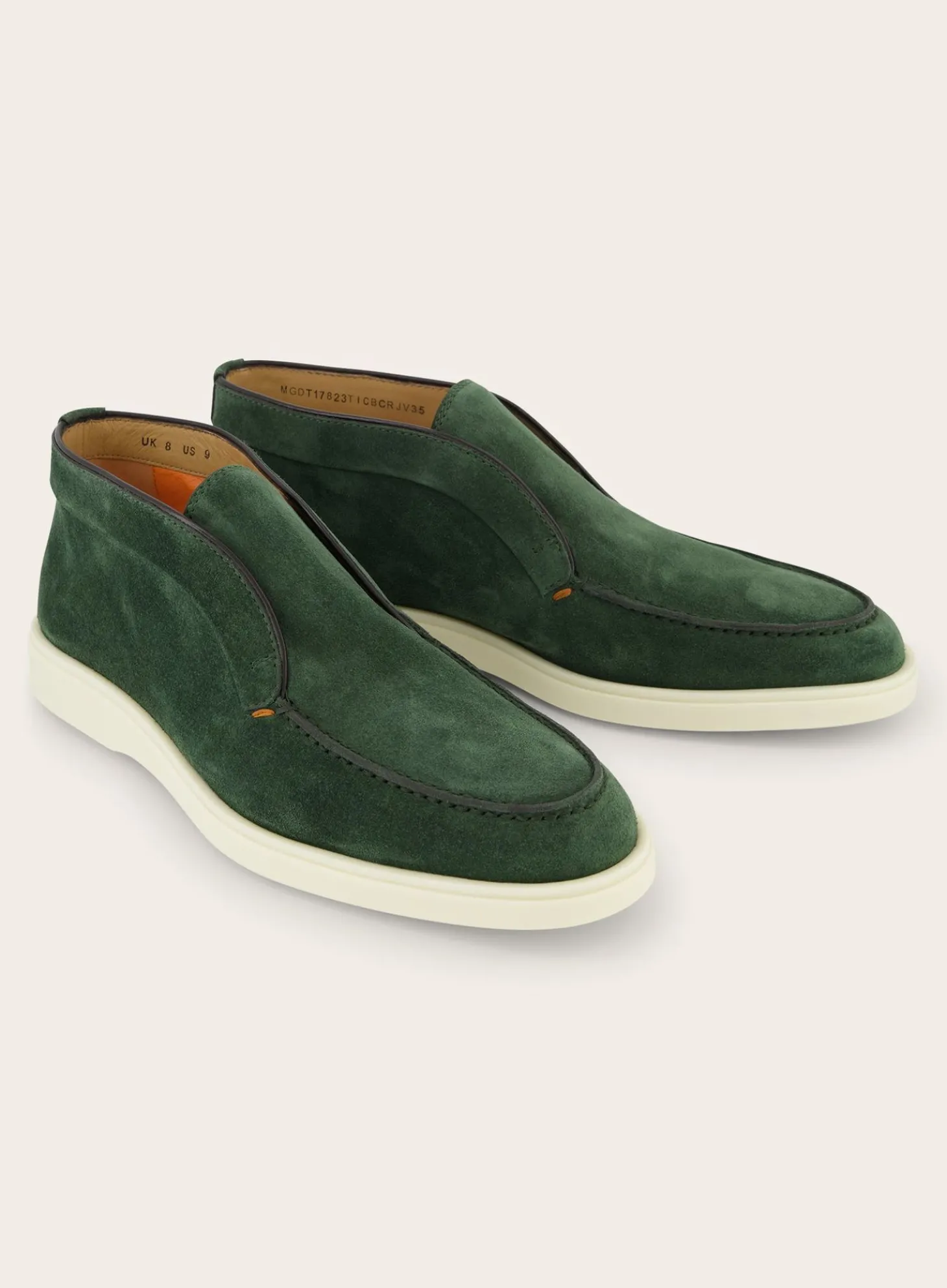 Santoni Detroit Instappers Van Suede Hot