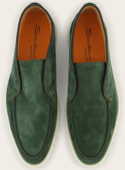 Santoni Detroit Instappers Van Suede Hot