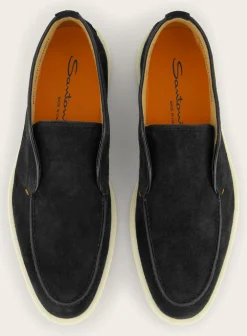 Santoni Detroit Instappers Van Suede Cheap