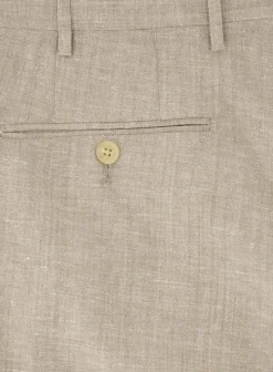 Corneliani Driedelig Pak Van Wol En Linnen Beige Cheap
