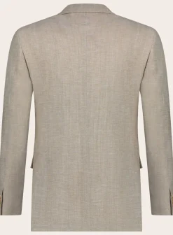 Corneliani Driedelig Pak Van Wol En Linnen Beige Cheap