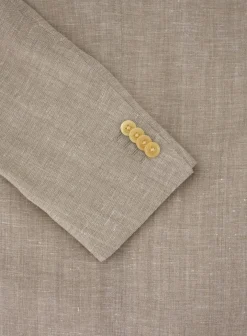 Corneliani Driedelig Pak Van Wol En Linnen Beige Cheap