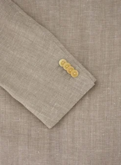 Corneliani Driedelig Pak Van Wol En Linnen Beige Cheap