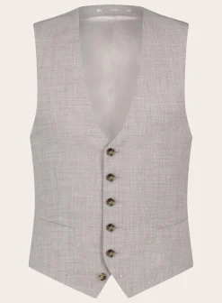 OGÉR Driedelig Pak Van Wol, Zijde En Linnen Beige Flash Sale