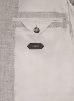 OGÉR Driedelig Pak Van Wol, Zijde En Linnen Beige Flash Sale