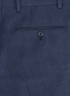 OGÉR Driedelig Pak Van Wol, Zijde En Linnen Blue Navy Cheap