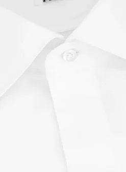 Fray Dubbel Manchet Smokingshirt Wit Shop