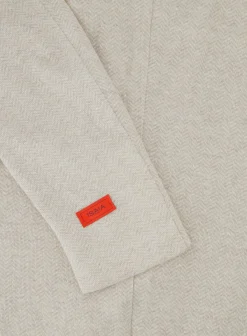 Isaia Gemeleerd Jasje Van Linnen En Katoen Beige Clearance