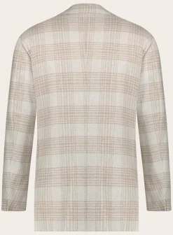 Kiton Geruit Jasje Van Cashmere En Wol Beige Clearance