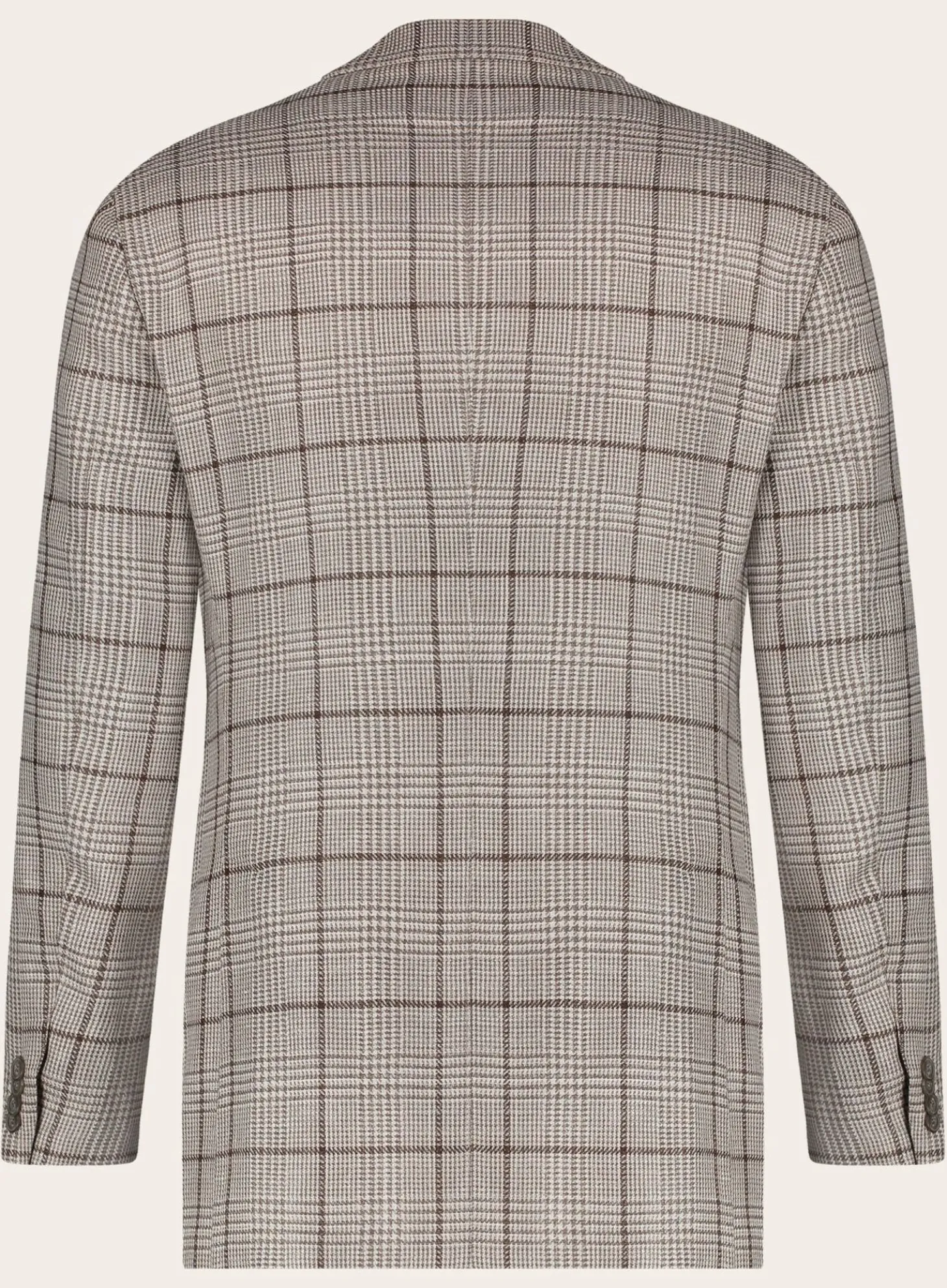 OGÉR Geruit Jasje Van Wol En Zijde Beige-Bruin Cheap