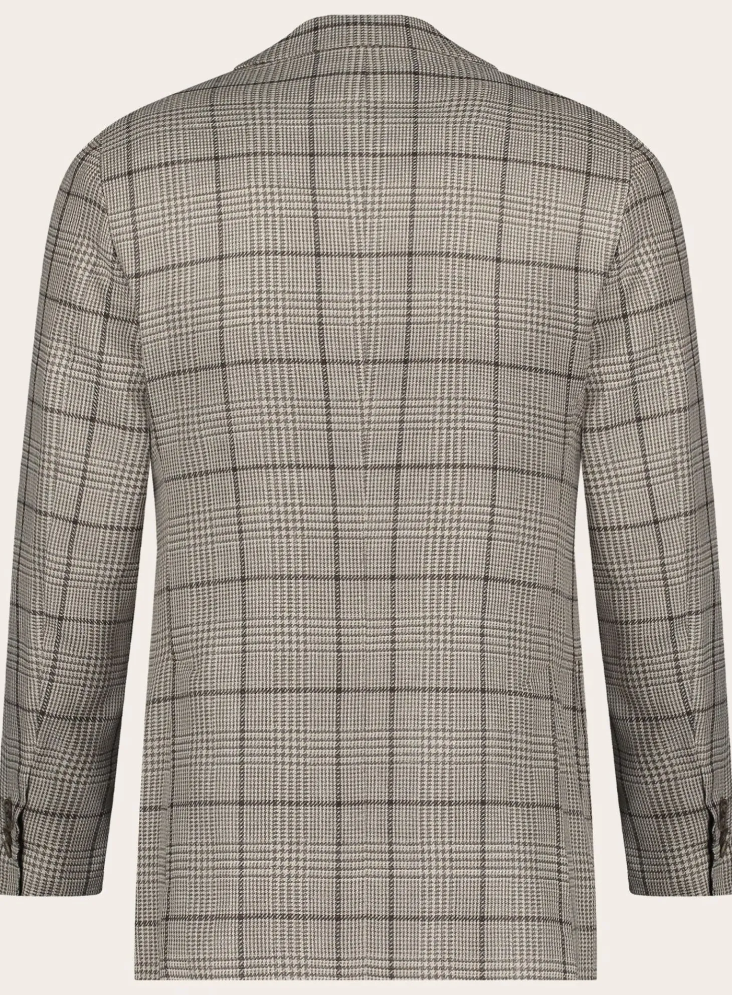 OGÉR Geruit Jasje Van Wol En Zijde Beige-Bruin Cheap