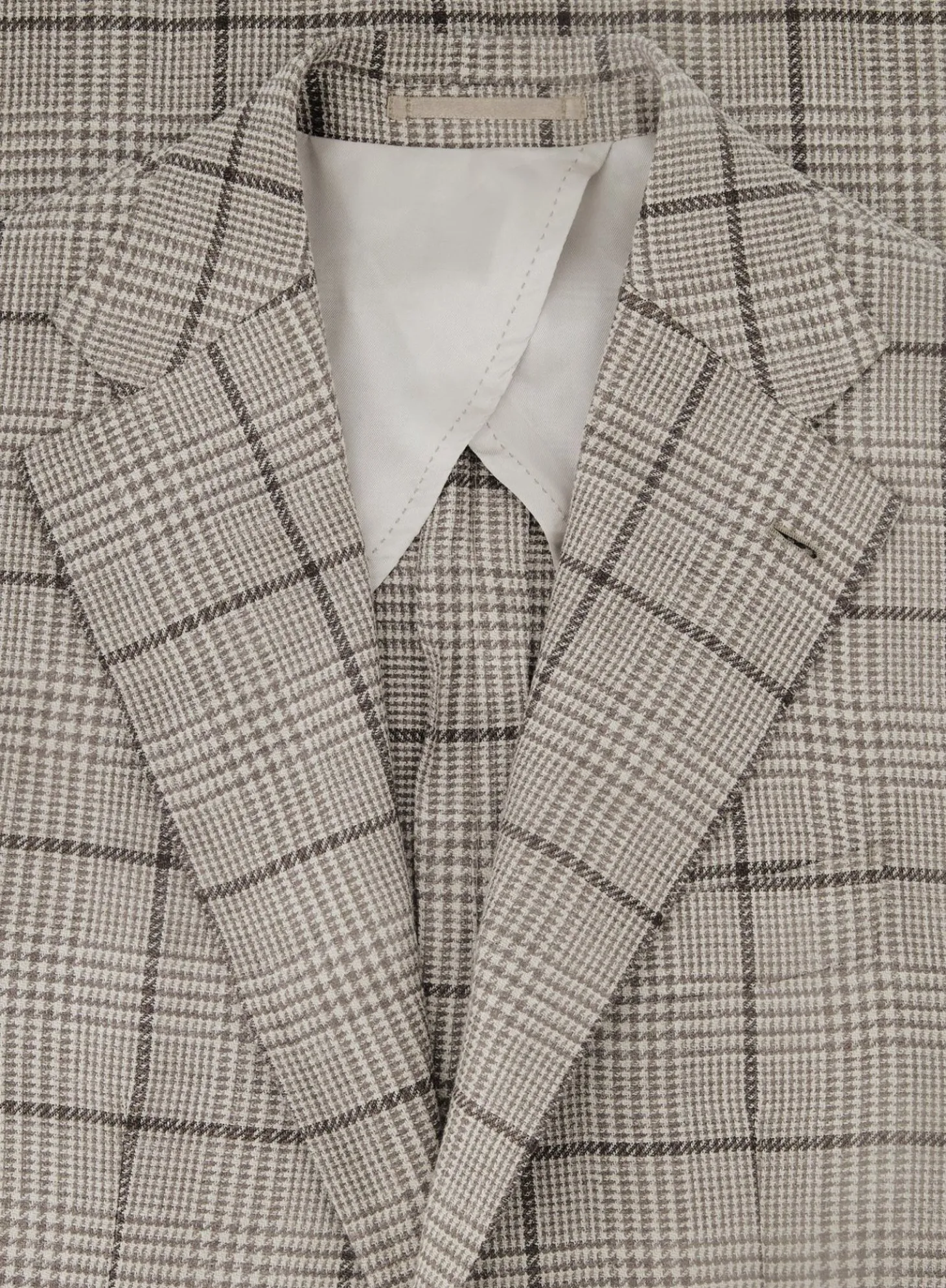 OGÉR Geruit Jasje Van Wol En Zijde Beige-Bruin Cheap