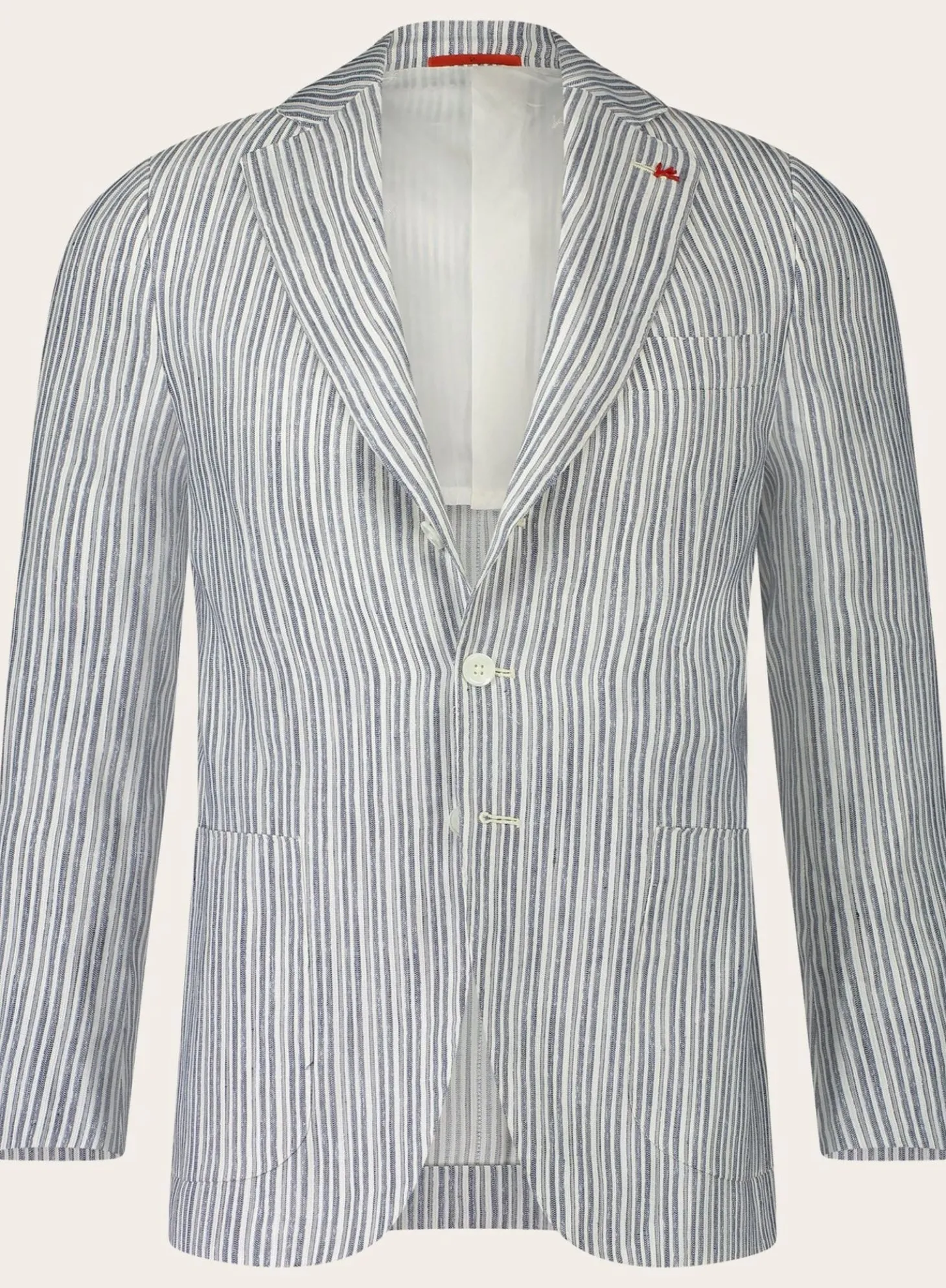 Isaia Gestreept Jasje Van Linnen Multicolor Discount