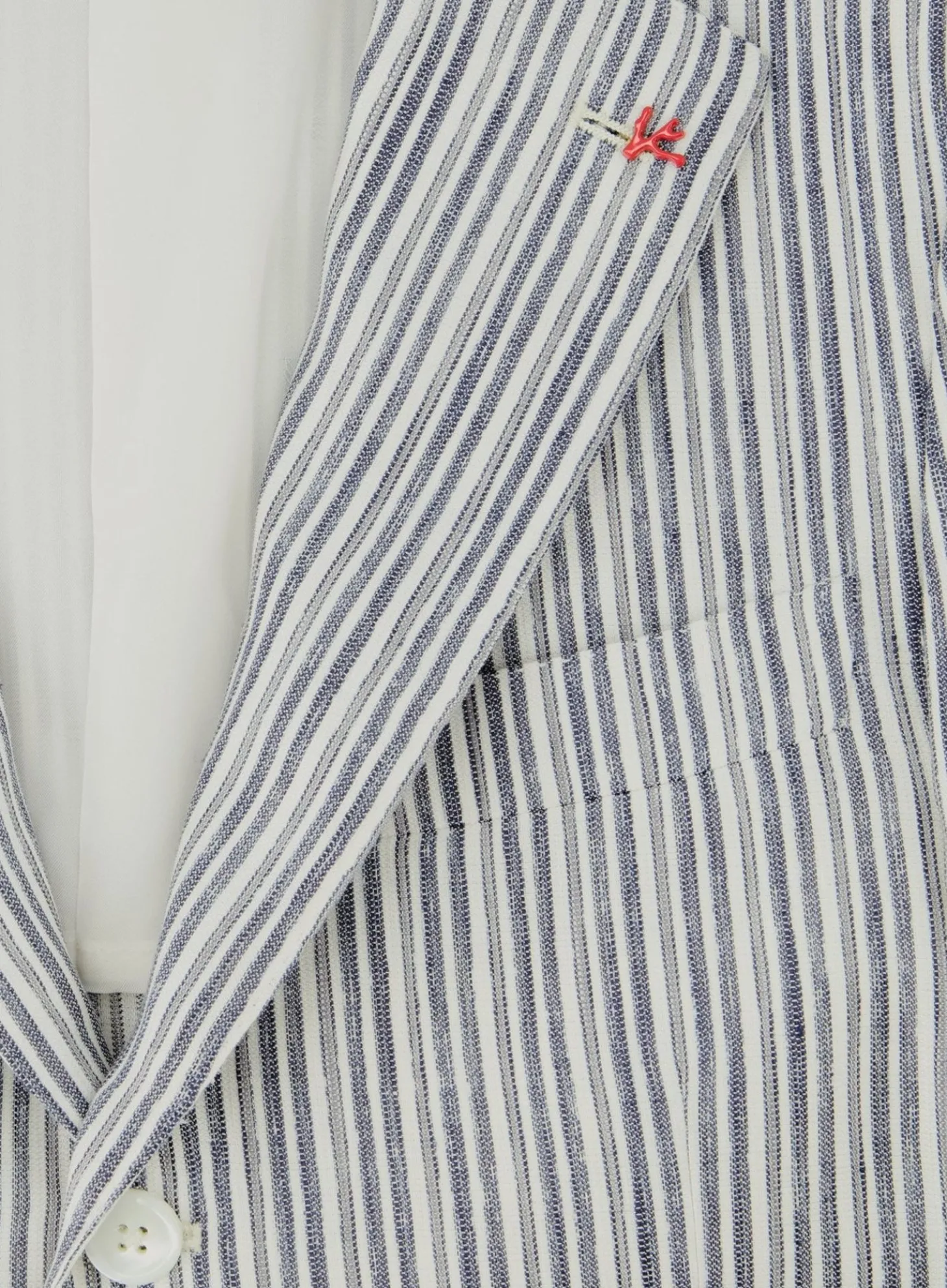 Isaia Gestreept Jasje Van Linnen Multicolor Discount