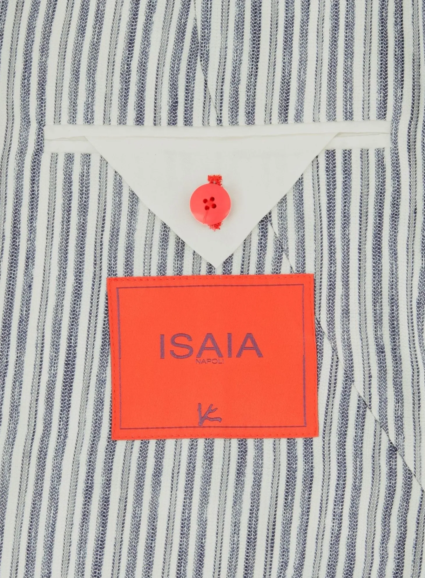 Isaia Gestreept Jasje Van Linnen Multicolor Discount