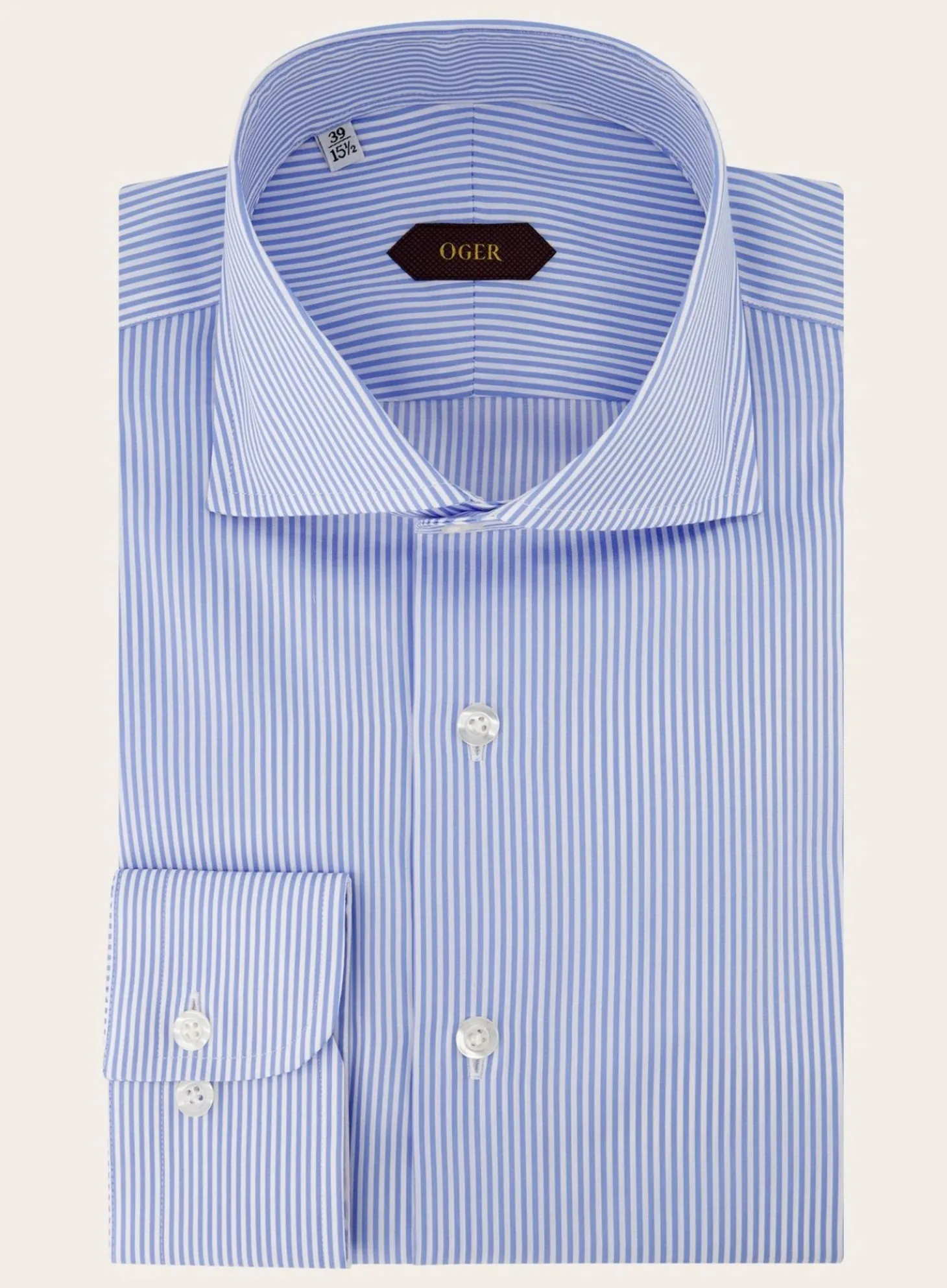 OGÉR Gestreept Shirt Van Katoen Blauw Clearance