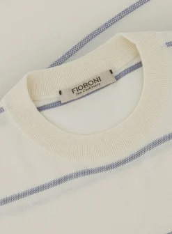 Fioroni Gestreept T-Shirt Van Katoen En Cashmere Sale