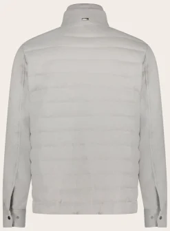 Herno Gewatteerd Jack Van Zijde En Katoen Licht Taupe Best