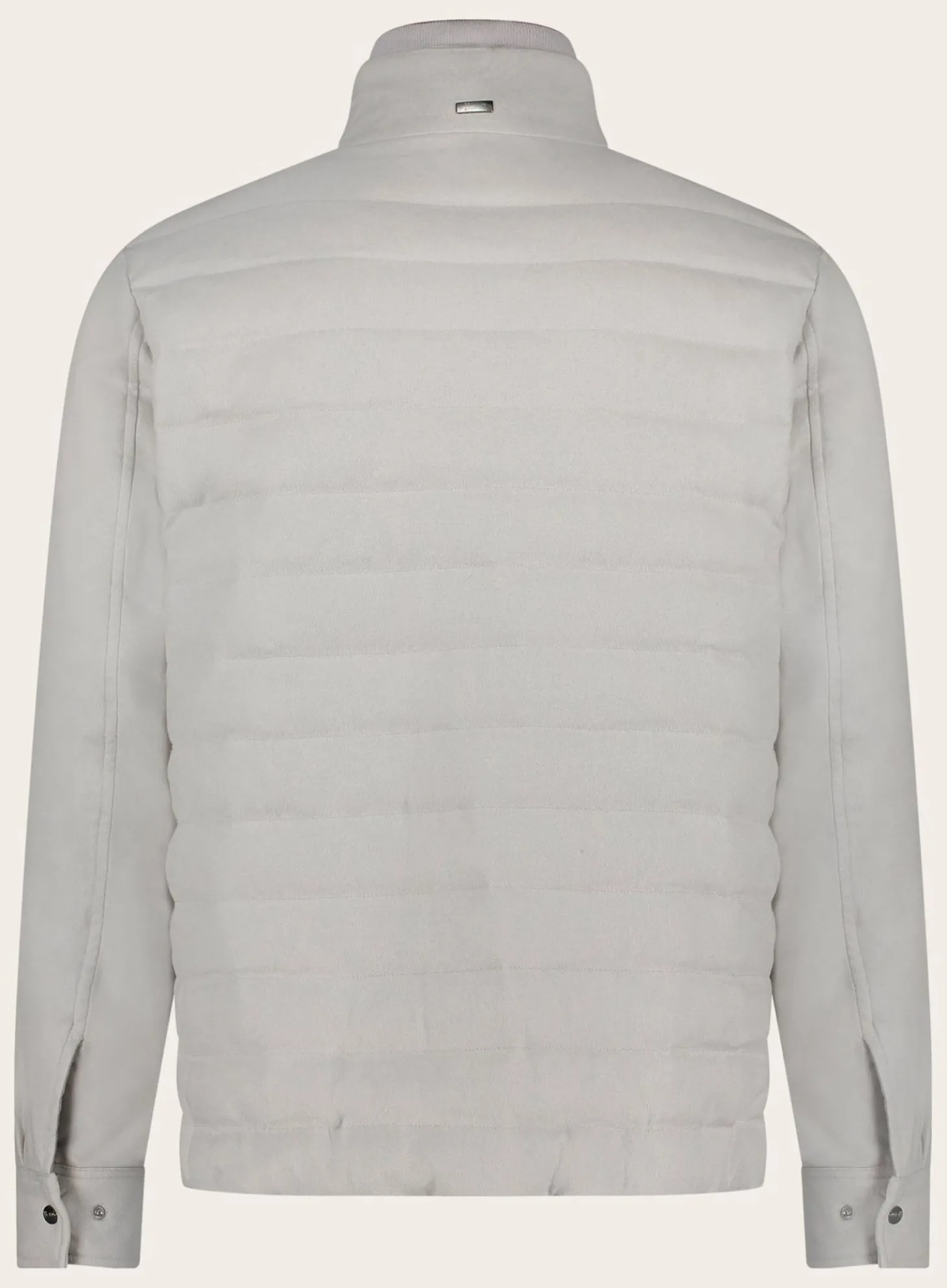 Herno Gewatteerd Jack Van Zijde En Katoen Licht Taupe Best