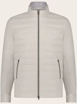 Herno Gewatteerd Jack Van Zijde En Katoen Licht Taupe Best