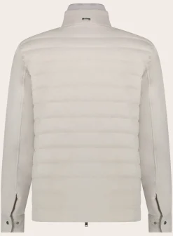 Herno Gewatteerd Jack Van Zijde En Katoen Licht Taupe Best