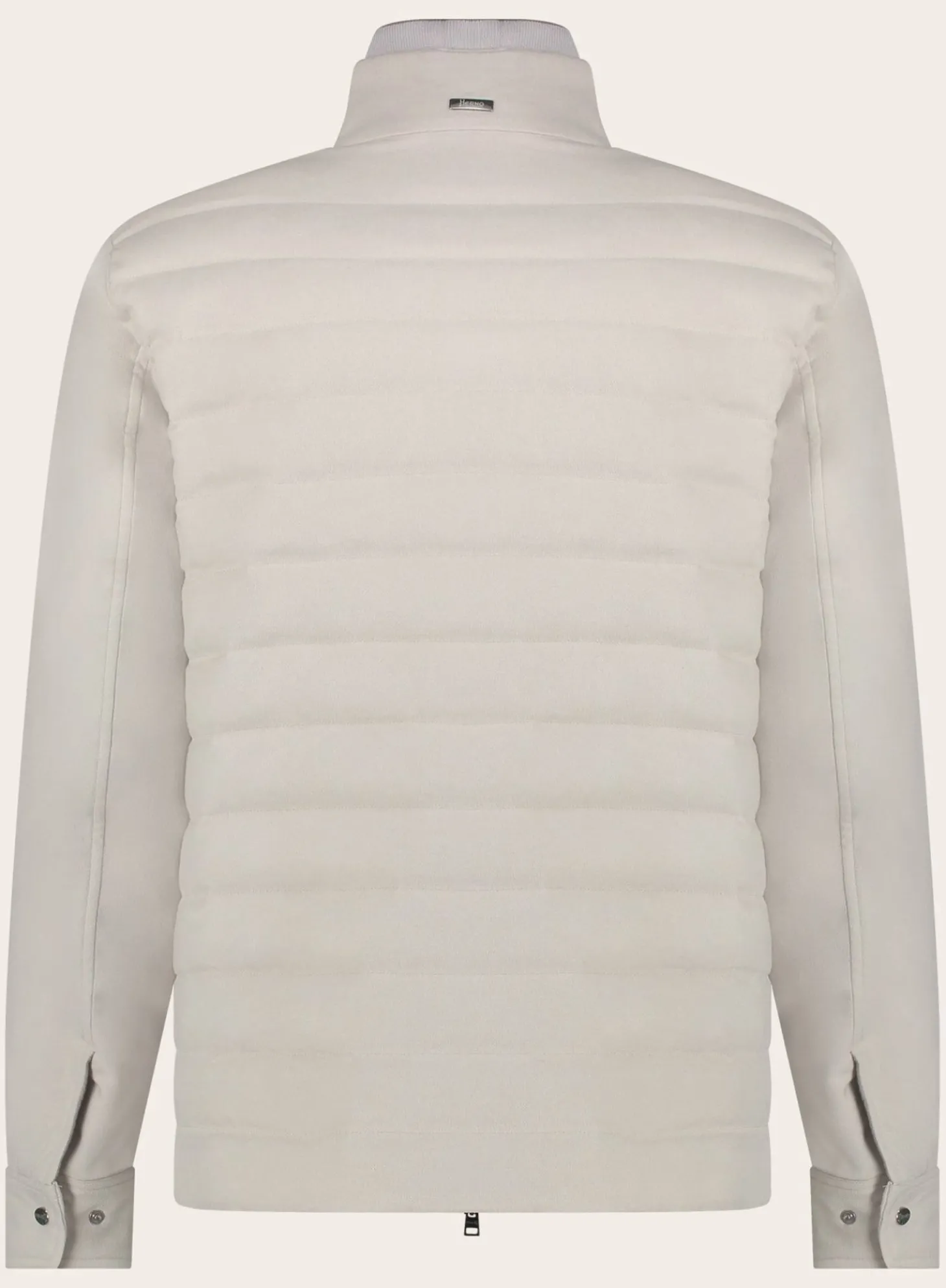 Herno Gewatteerd Jack Van Zijde En Katoen Licht Taupe Best