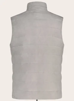 Mandelli Gewatteerde Bodywarmer Van Suede L.Beige Fashion