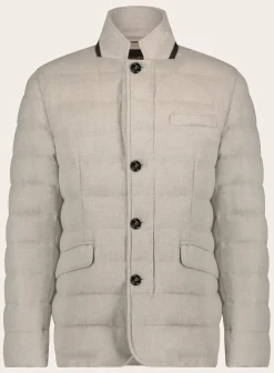 MOORER Gewatteerde Jas Van Wol En Cashmere L.Beige Discount