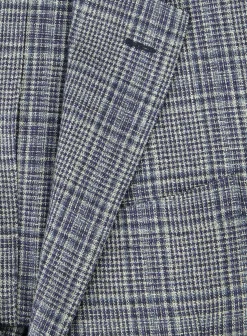 Corneliani Glencheck Jasje Van Satijn En Wol Blauw Store