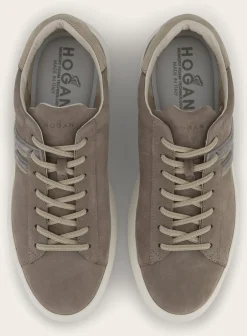 Hogan H580 Sneakers Van Suede Taupe Hot