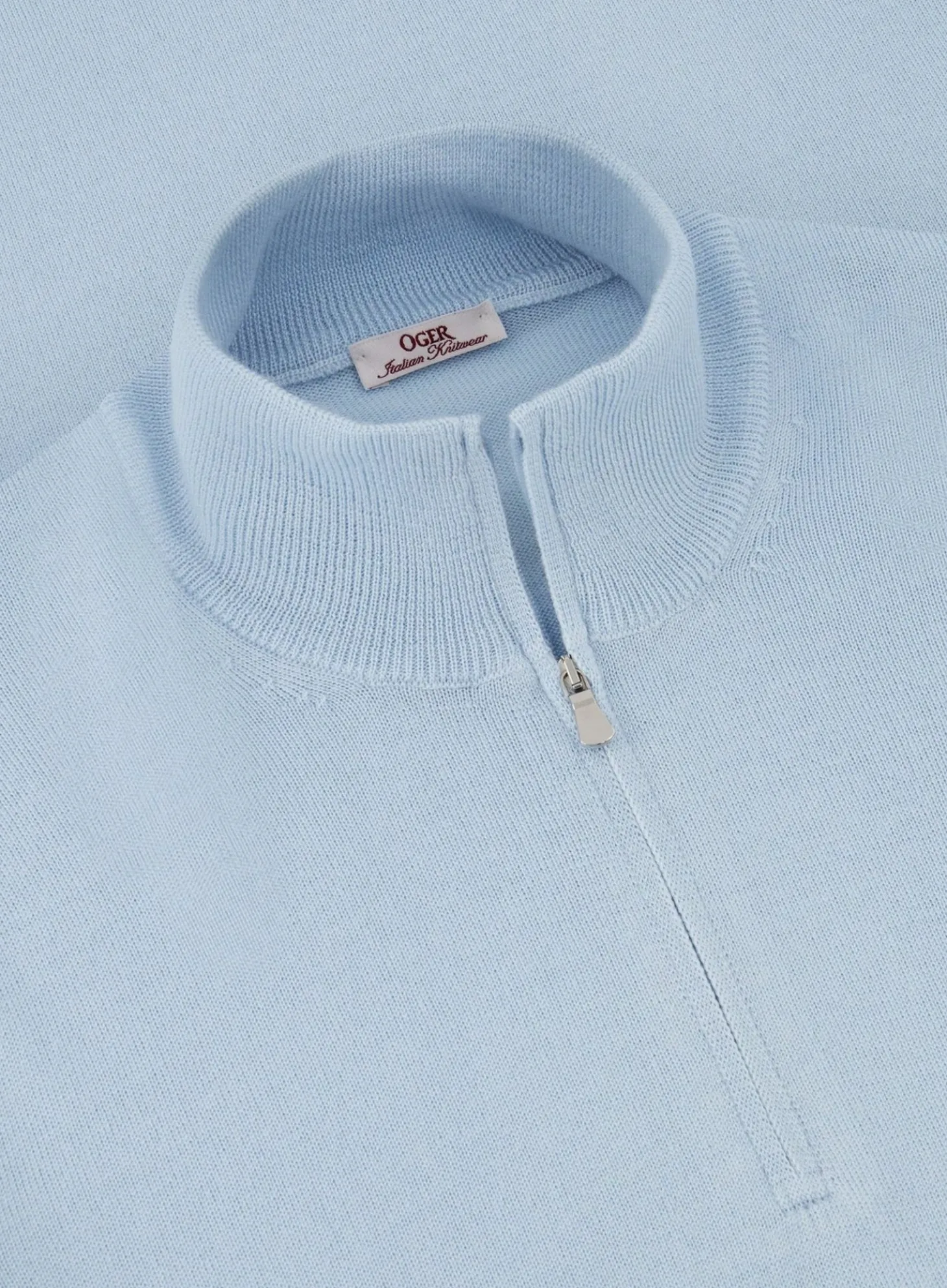 OGÉR Italian Knitwear Half-Zip Trui Van Wol Clearance