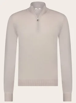 OGÉR Italian Knitwear Half-Zip Trui Van Wol Clearance