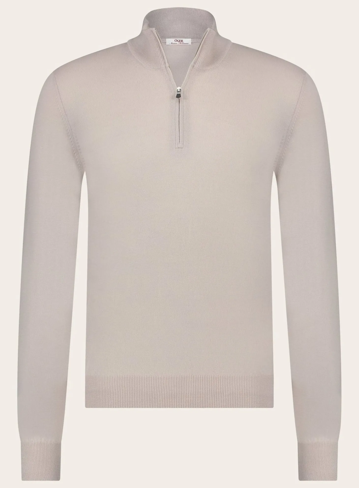 OGÉR Italian Knitwear Half-Zip Trui Van Wol Clearance