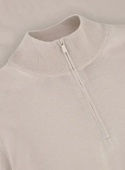 OGÉR Italian Knitwear Half-Zip Trui Van Wol Clearance