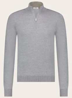 OGÉR Italian Knitwear Half-Zip Trui Van Wol Clearance