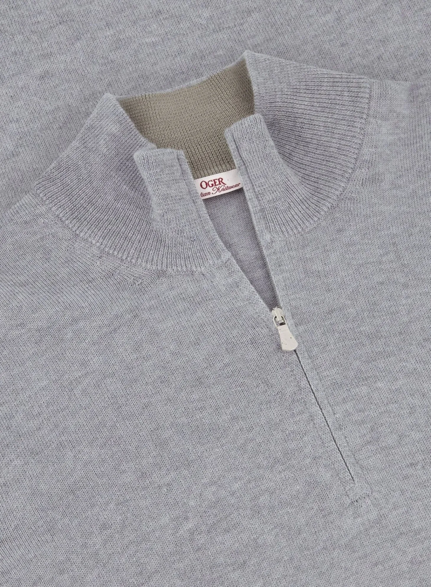 OGÉR Italian Knitwear Half-Zip Trui Van Wol Clearance
