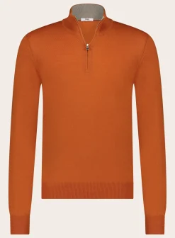 OGÉR Italian Knitwear Half-Zip Trui Van Wol Clearance