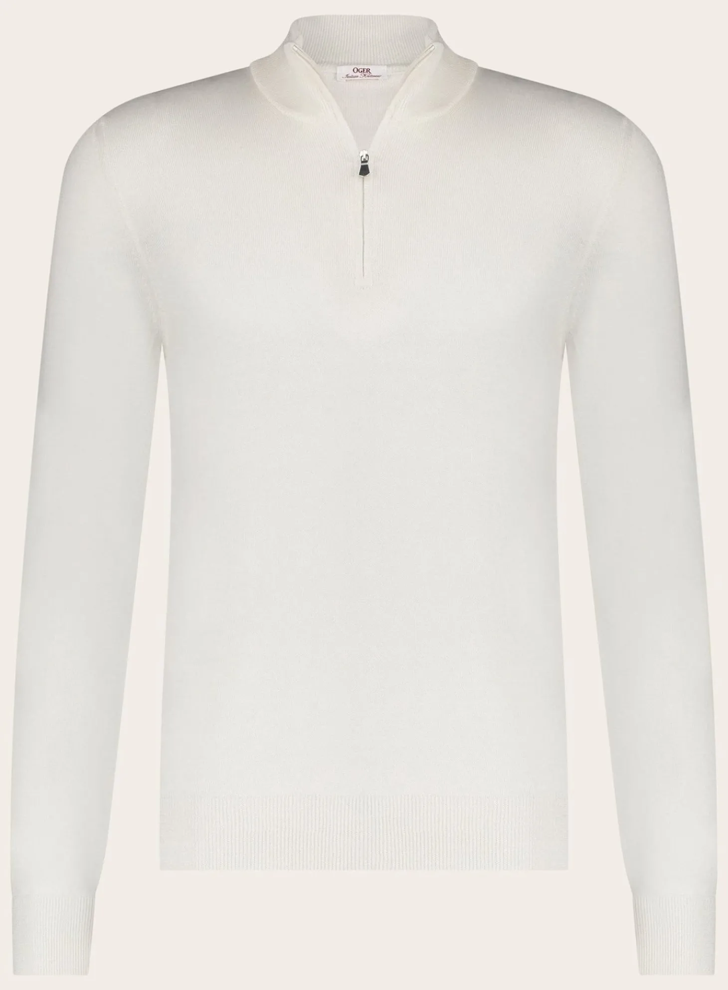 OGÉR Italian Knitwear Half-Zip Trui Van Wol Clearance