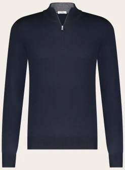 OGÉR Italian Knitwear Half-Zip Trui Van Wol Clearance