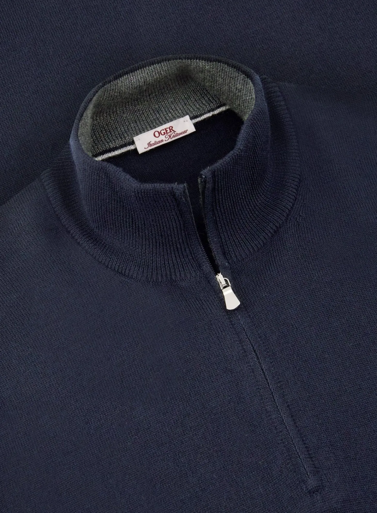 OGÉR Italian Knitwear Half-Zip Trui Van Wol Clearance