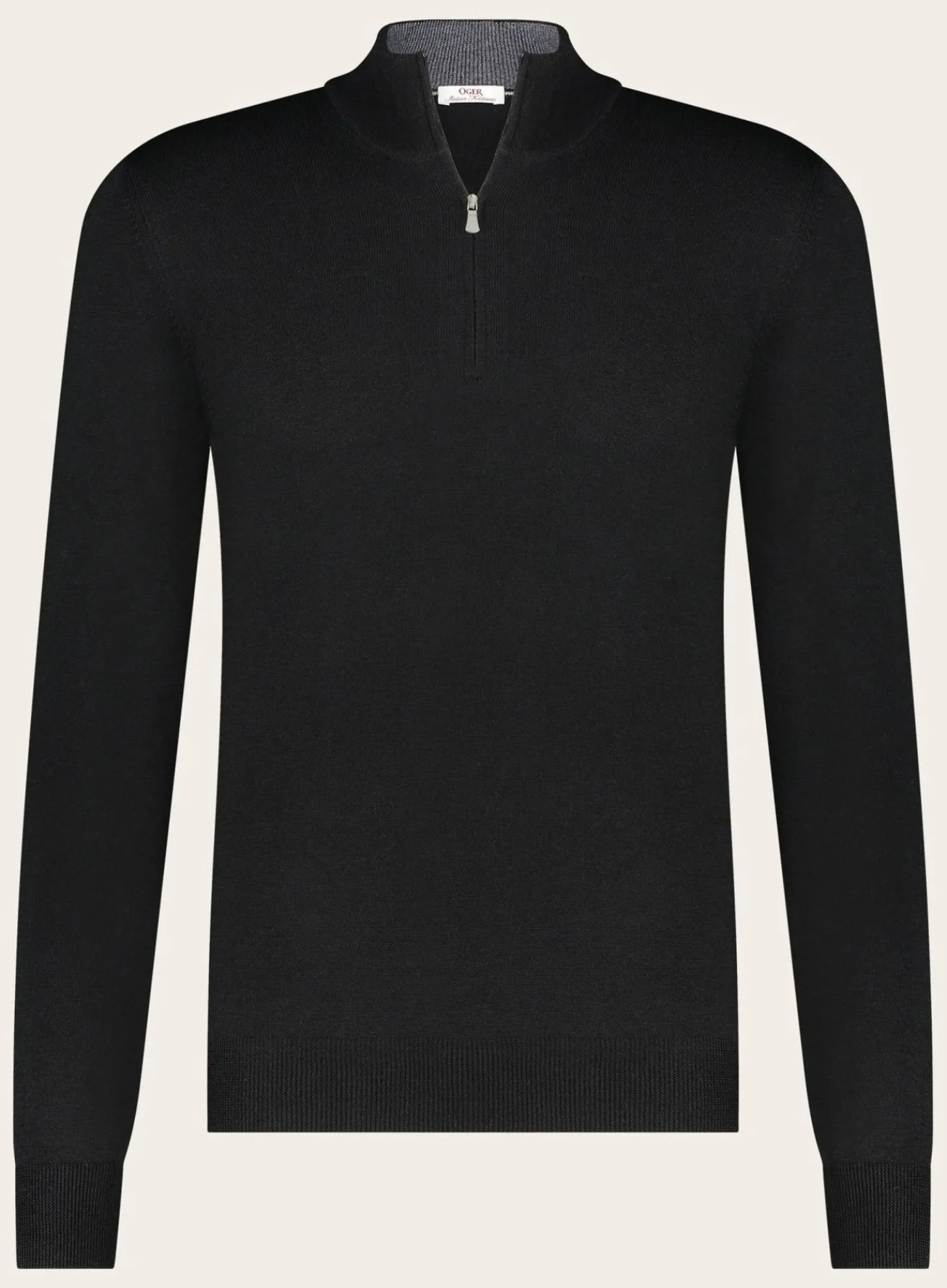 OGÉR Italian Knitwear Half-Zip Trui Van Wol Clearance